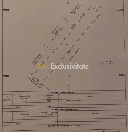 Teren de 3633 mp, în Ștefănești