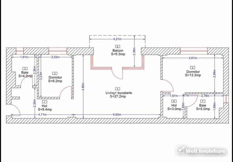 Apartament 3 camere de vanzare in Borhanci, Cluj Napoca - 6