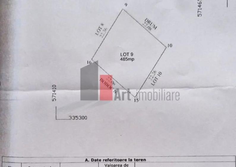 Vanzare teren Sabareni 485 mp - 1