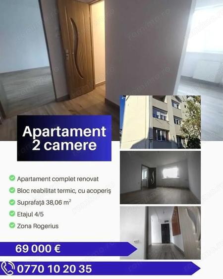 Apartament 2 camere complet renovat 69.000 euro - 2