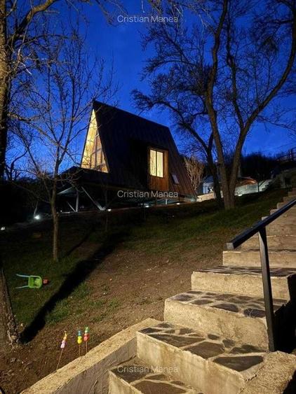 Complex A-Frame 2 cabane construite + 3 in proiect (AC) - suprafata 2157 mp - 7