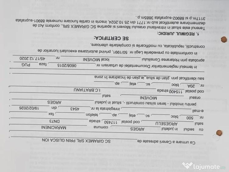 Teren intravilan de vanzare 7.002 mp - Deschidere 70 m la bulevard | Mioveni - 5
