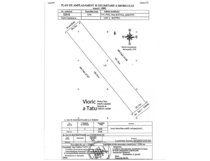 Teren Intravilan Buftea langa Autostrada A0 - ideal hale industriale - 2