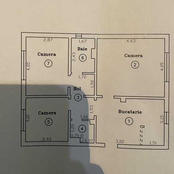 Apartament cu 3 camere si garaj, decomandat, parter - 8
