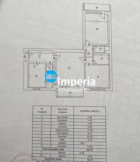 Apartament 3 cam,  semi - decomandat, de vanzare zona Tatarasi - Dispecer - 2