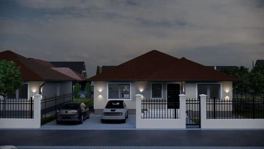 Casa 4 cam.2 băi,1 pivniță 1 dressing,500mp.teren,gard,pavaj - 8