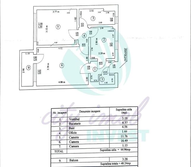 2 camere lângă metrou Gara de Nord Bloc anvelopat - 1