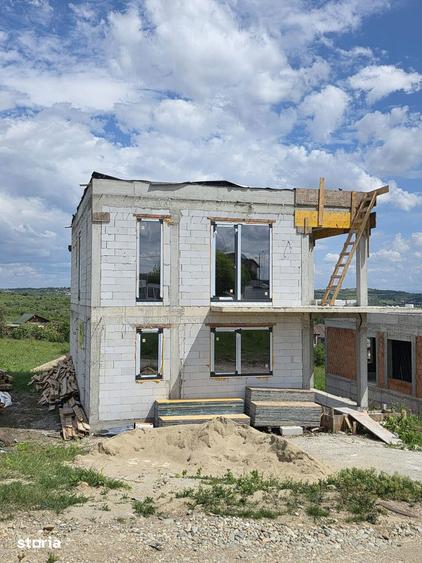 Vand Casa Zona Colinelor la alb (semifinisat) cu teren 350 mp2 - 6