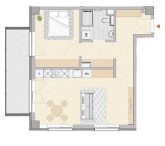 Apartament cu 2 camere în Gară