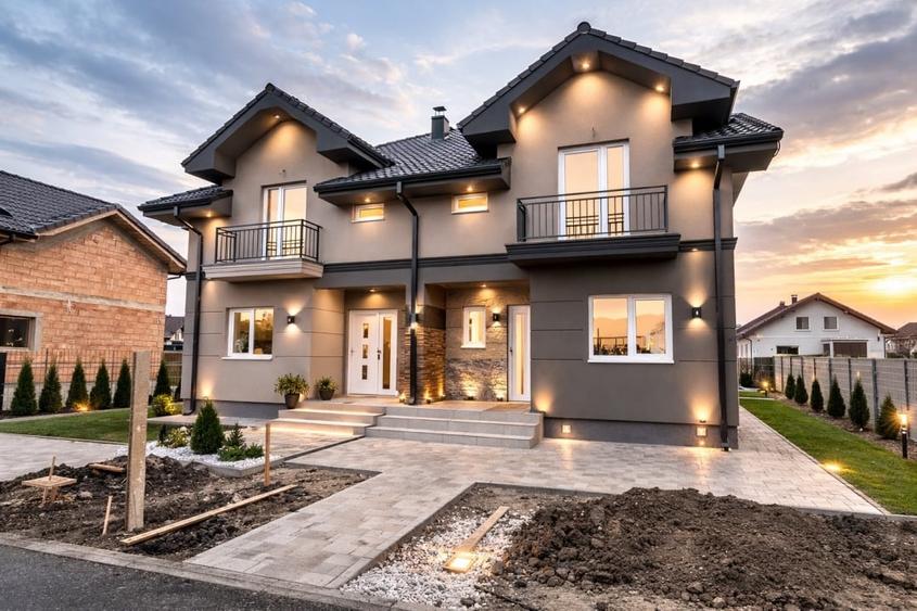 Parcela teren - Proiect + AC duplex - Comision 0% - 3