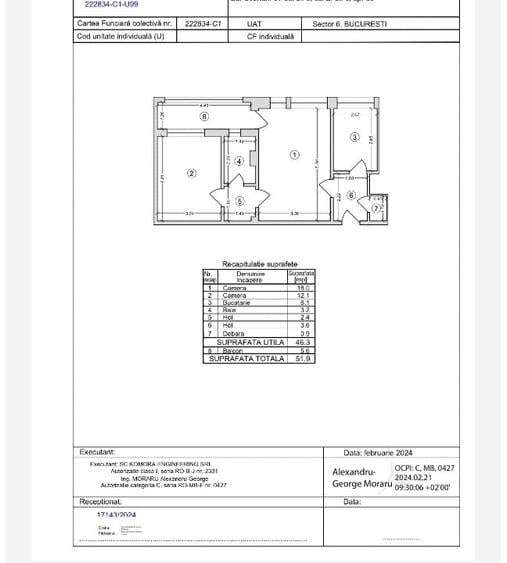 2 camere, renovat complet 2025, etaj 6/9, certificat energetic clasa A, utilat, - 11