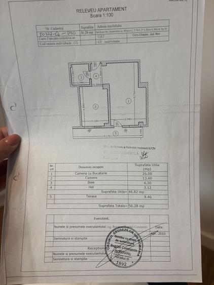 Apartament cu 2 camere decomandat în Roșu