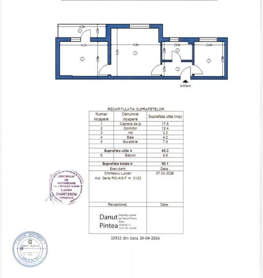 Apartament cu 2 camere semidecomandat în Big-Bascov