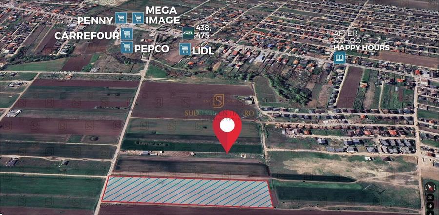 Teren intravilan de vanzare, 500 mp si deschidere ampla, Com Berceni - 3