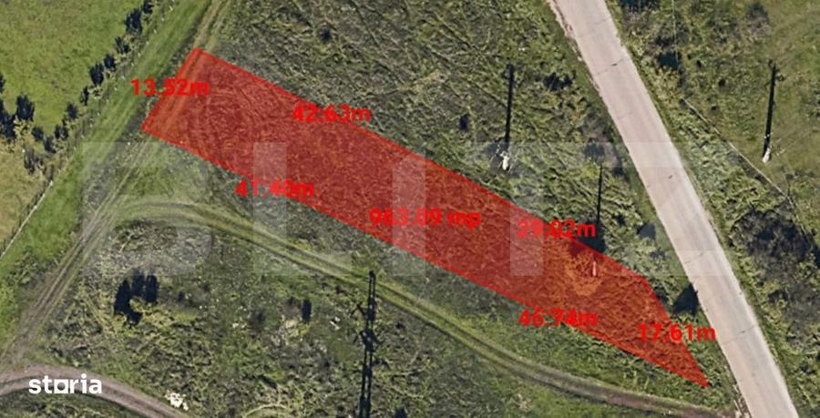 Exclusivitate! Teren intravilan 963 mp, 2 fronturi, View Panoramic-Dam - 1