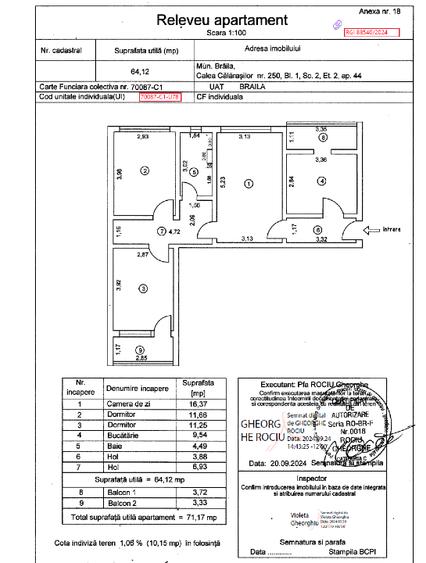 3 camere 2/9 Bloc Turn Viziru1 Calarasi intrare Braila Kaufland liber centrala - 12