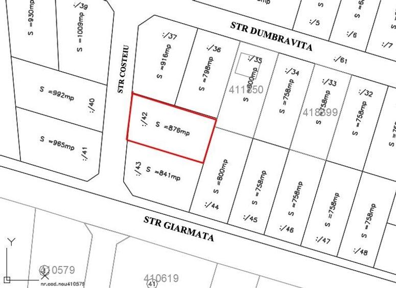 Teren pentru CASA de vanzare in zona Mosnita  Noua - 2