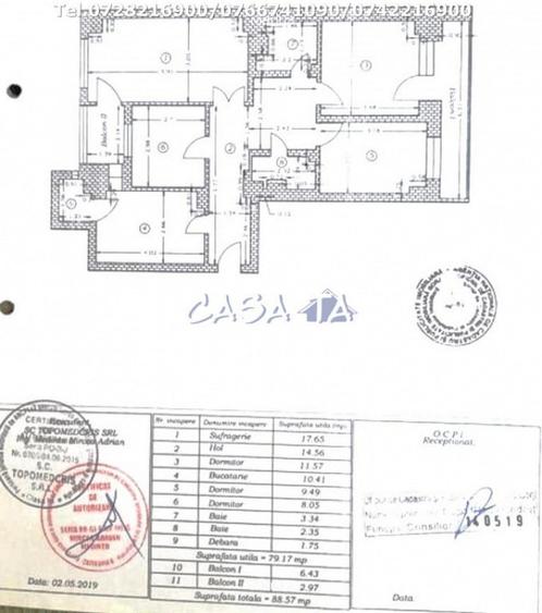 Apartament cu 4 camere decomandat în Central