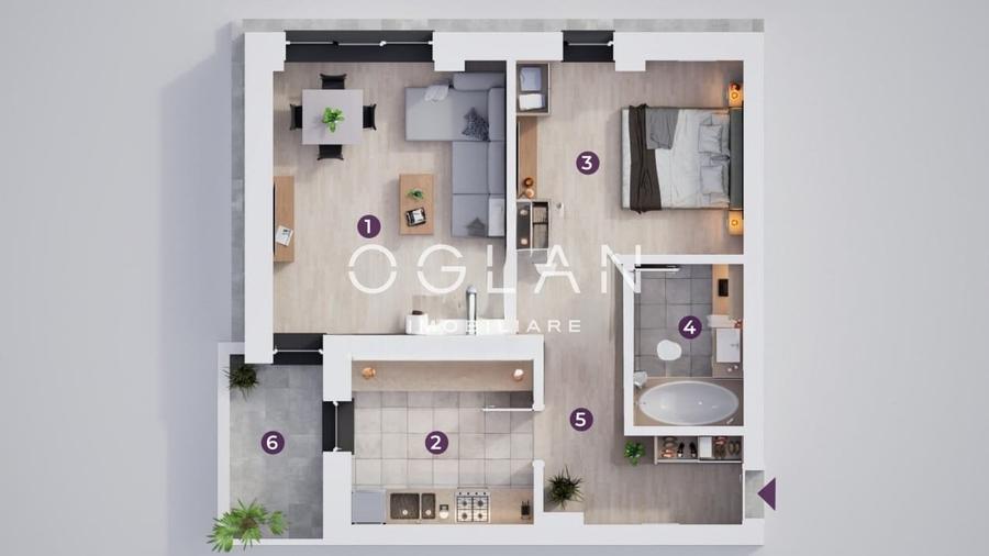 Apartament 2 camere, 0% comision – 52,88 mp + terasa - 6
