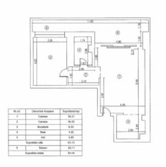 Apartament 2 camere de inchiriat – Cortina Residence | Etaj 9 | Terasa generoasa - 15