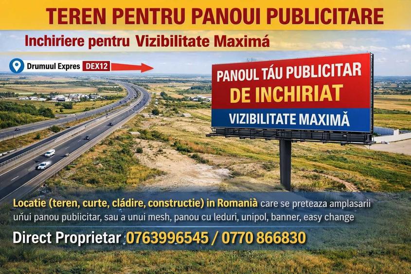 Teren de inchiriat Banner publicitar Totem Unipol - 6