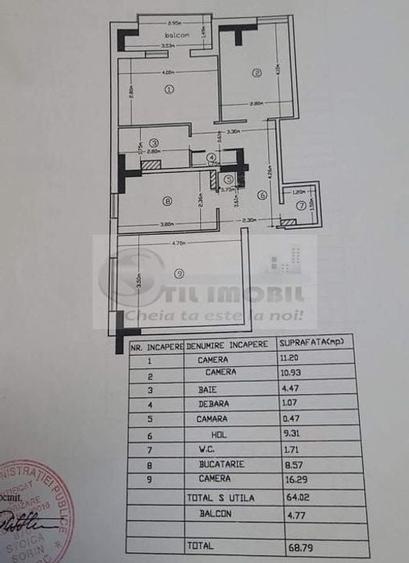 3 camere decomandat, 68.79 mp, etaj 3, Zona Gării - 165.900 EUR - 7