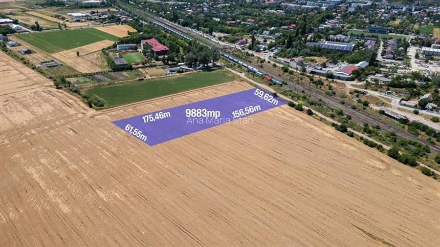 TEREN INTRAVILAN 9883 MP,DESCHIDERE 59 M,UTILITATI,ASFALT 70 M