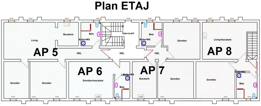 Apartament cu 3 camere decomandat în Săvinești