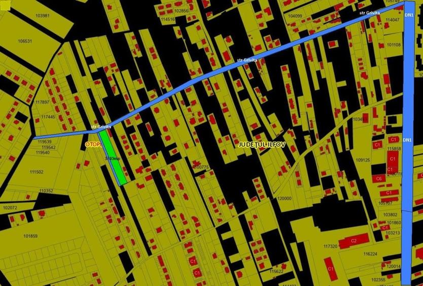 Teren intravilan 3740mp dezm.in 5 loturi ,drum 7m latime,str.Grivita! - 3