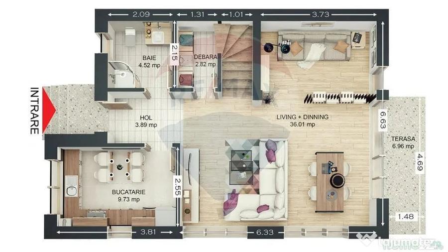 Casă cu 4 camere cu Teren 220 Mp în Baciu