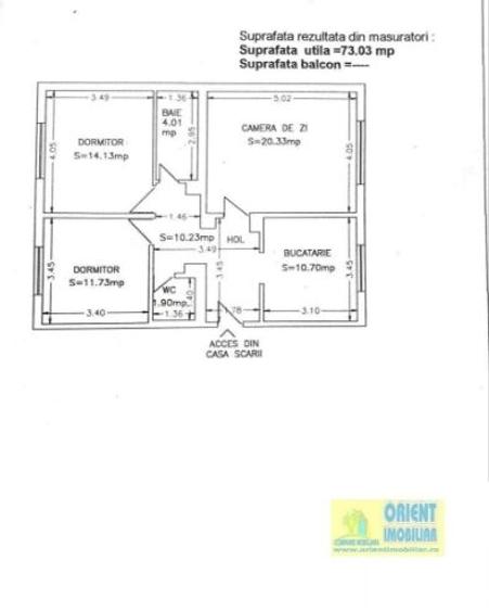 Apartament cu 3 camere decomandat în Inel II - 9