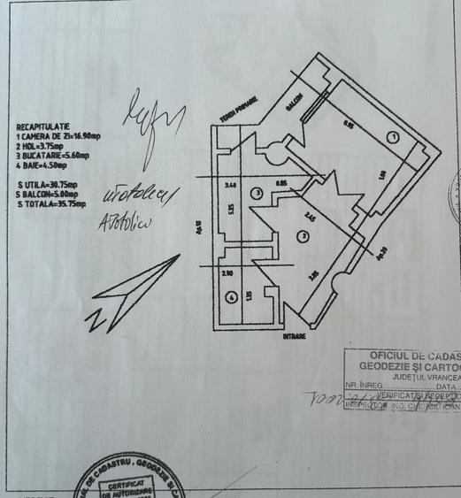 Garsoniera de vanzare - 35,75mp - central - 3