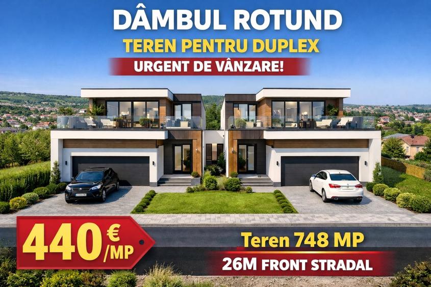 Teren ideal pentru duplex – Dâmbul Rotund  Oportunitate rară! - 1