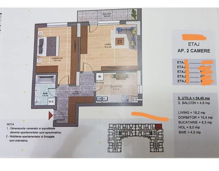 Apartament 2 camere+parcare - 3