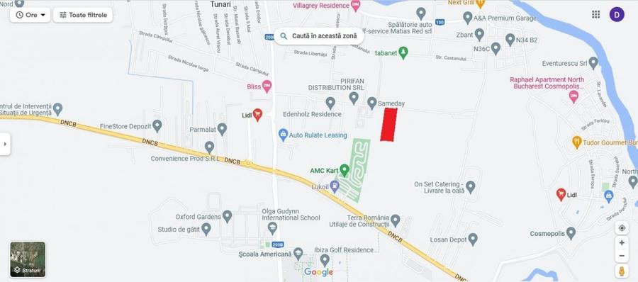 Teren TUNARI - 19.000 mp - Deschidere 42 ml - 1