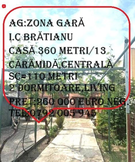 gară-i c brătianu..casă 3 camere - 2