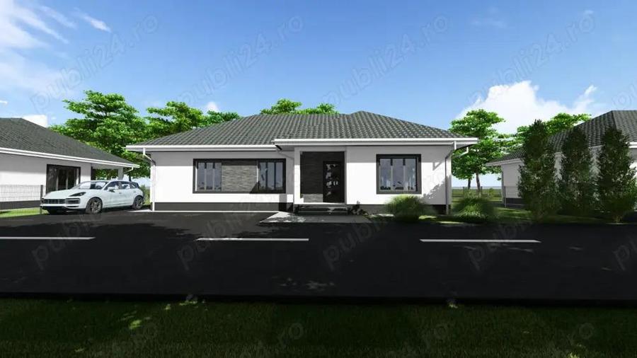 Tautii Magheraus (zona str. 4) PROIECT NOU casa pe parter, s.c.=150 mp, teren 500 mp - 1