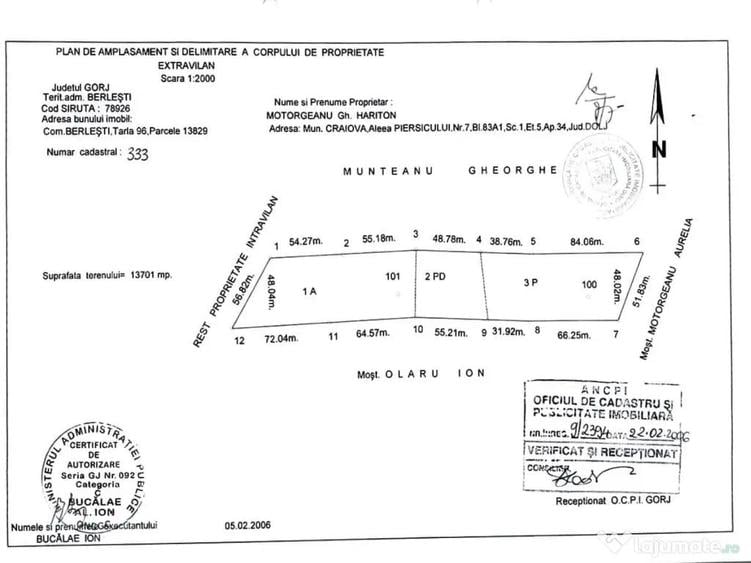 Teren 18.480 mp de vanzare Berle?ti, Gorj - 6