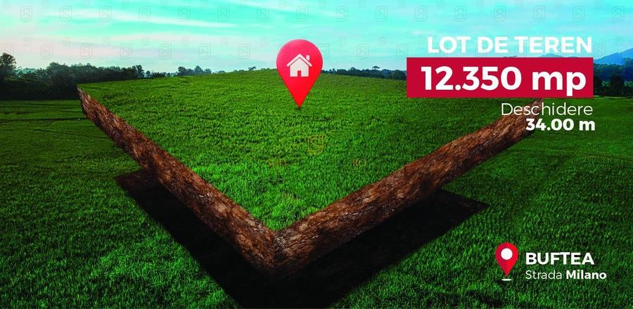 Teren 12350 mp, intravilan, amplasare de exceptie in Buftea, Ilfov - 1