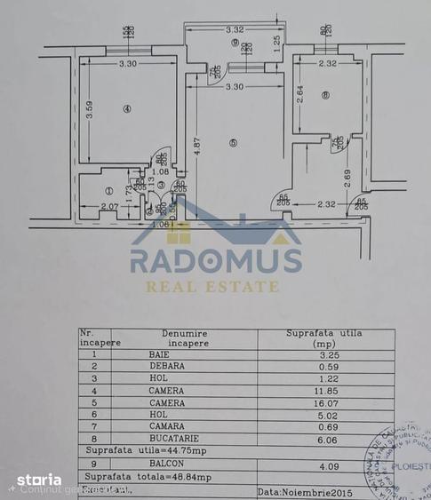 Apartament cu 2 camere semidecomandat, mobilat în Nord