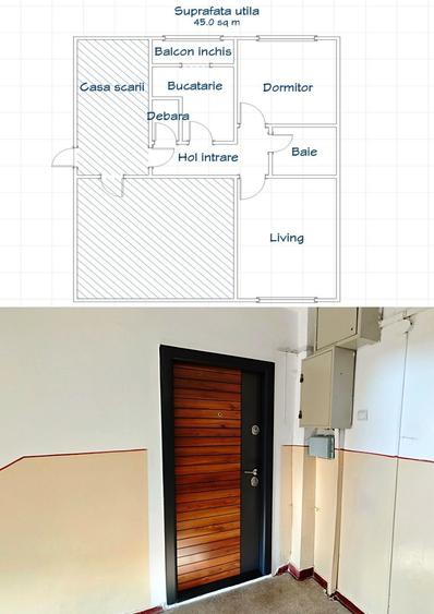 Apartament 2 camere decomandat, renovat, IMPECABIL, etaj 2/4 - 8