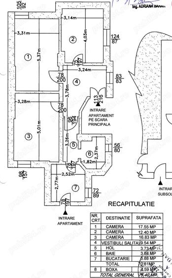 apt 3 cam decomandate+boxa 75 mp,str Roma - 10