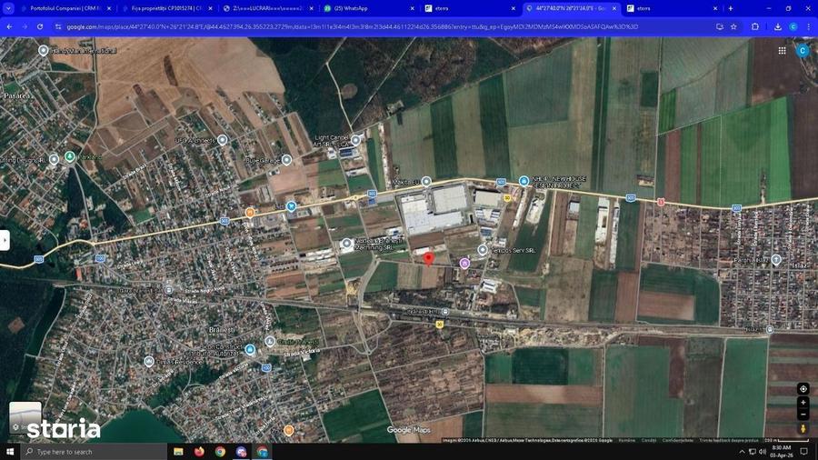 Teren industrial 23.239 mp, 150 m deschidere Str. Lavandei, Branesti - 3