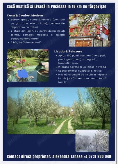 Casa Rustica si Teren in Pucioasa (18km de Targoviste) - 1