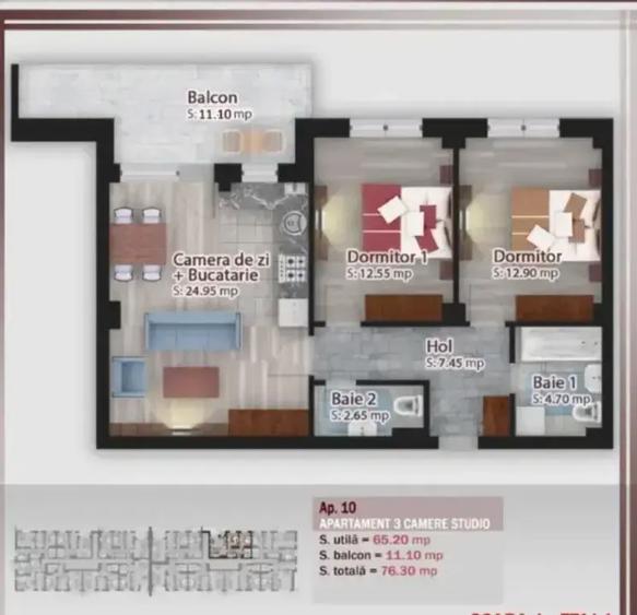 INVESTIȚIE PREMIUM 3 CAMERE DECOMANDAT  COMISION 0% - 4