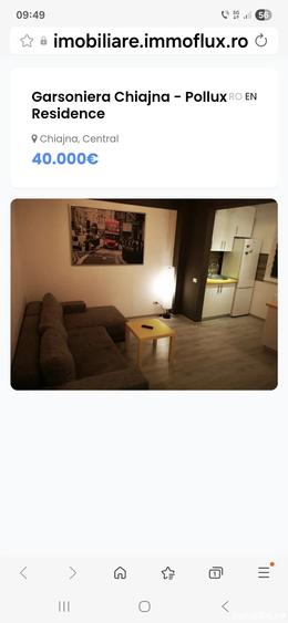 garsoniera de vanzare situata in Pollux zrezidence pozotionara la et 3 6 mobilata 27mp pret 46000 de - 2