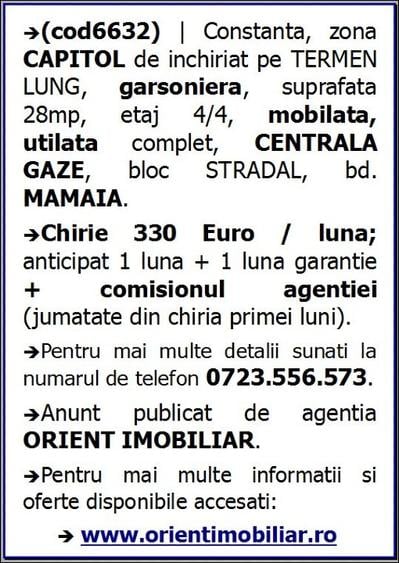 Capitol, garsoniera, 28mp, mobilata, inchirieri Constanta - 8