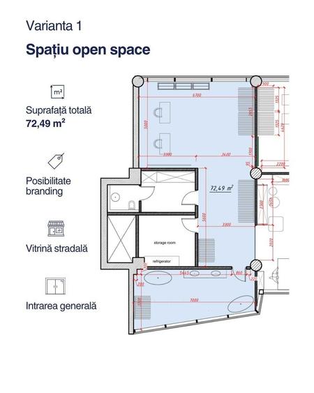 Spatiu comercial de inchiriat in incinta Showroom Mobila- Ideal Design / Arhitectura - 2