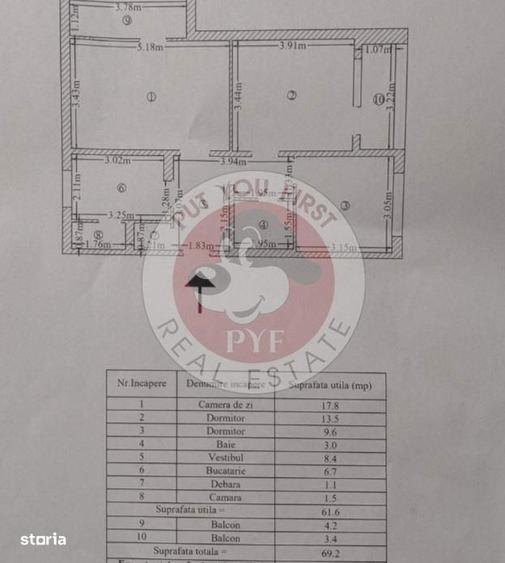 Teius | Apartament 3 camere | decomandat | 69mp | B11251 - 8