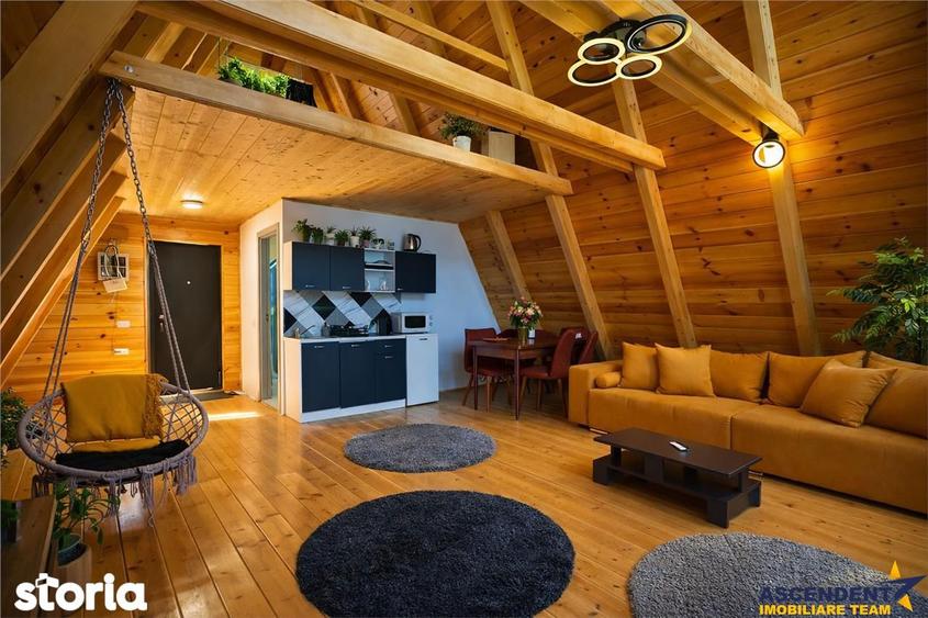 Eleganta,echipata casa A Frame,1.200 mp teren,deschidere Piatra Craiul - 4